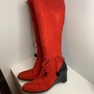 Red Suede Boots